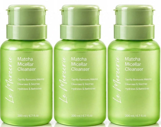 Le Mercerie Matcha Micellar Cleanser 6.7 fl oz / 200 ml (3-Pack Bundle)