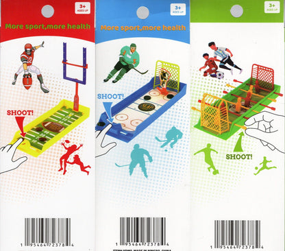 Lot of 3 Finger Board Games – Football, Ice Hockey & Soccer