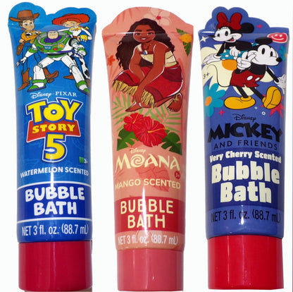 Disney - Moana, Mickey& Toy Story Character Scented Bubble Bath 3-Pack