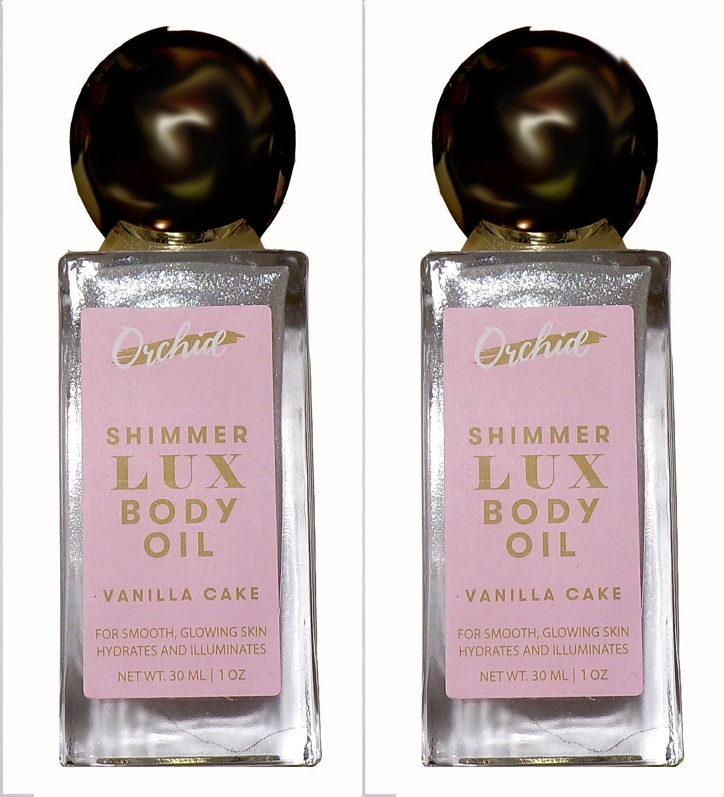Orchid Shimmer Lux Body Oil ~ Vanilla Cake (Set of 2)