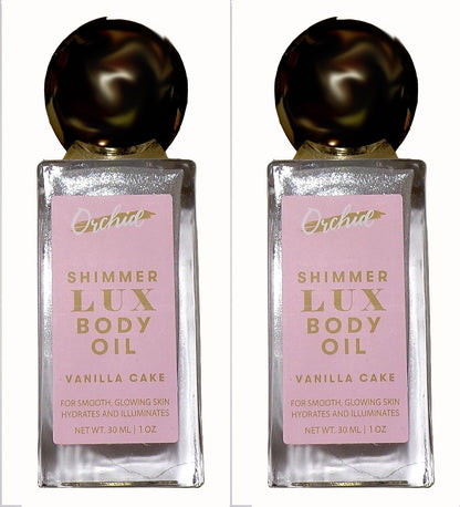 Orchid Shimmer Lux Body Oil ~ Vanilla Cake (Set of 2)