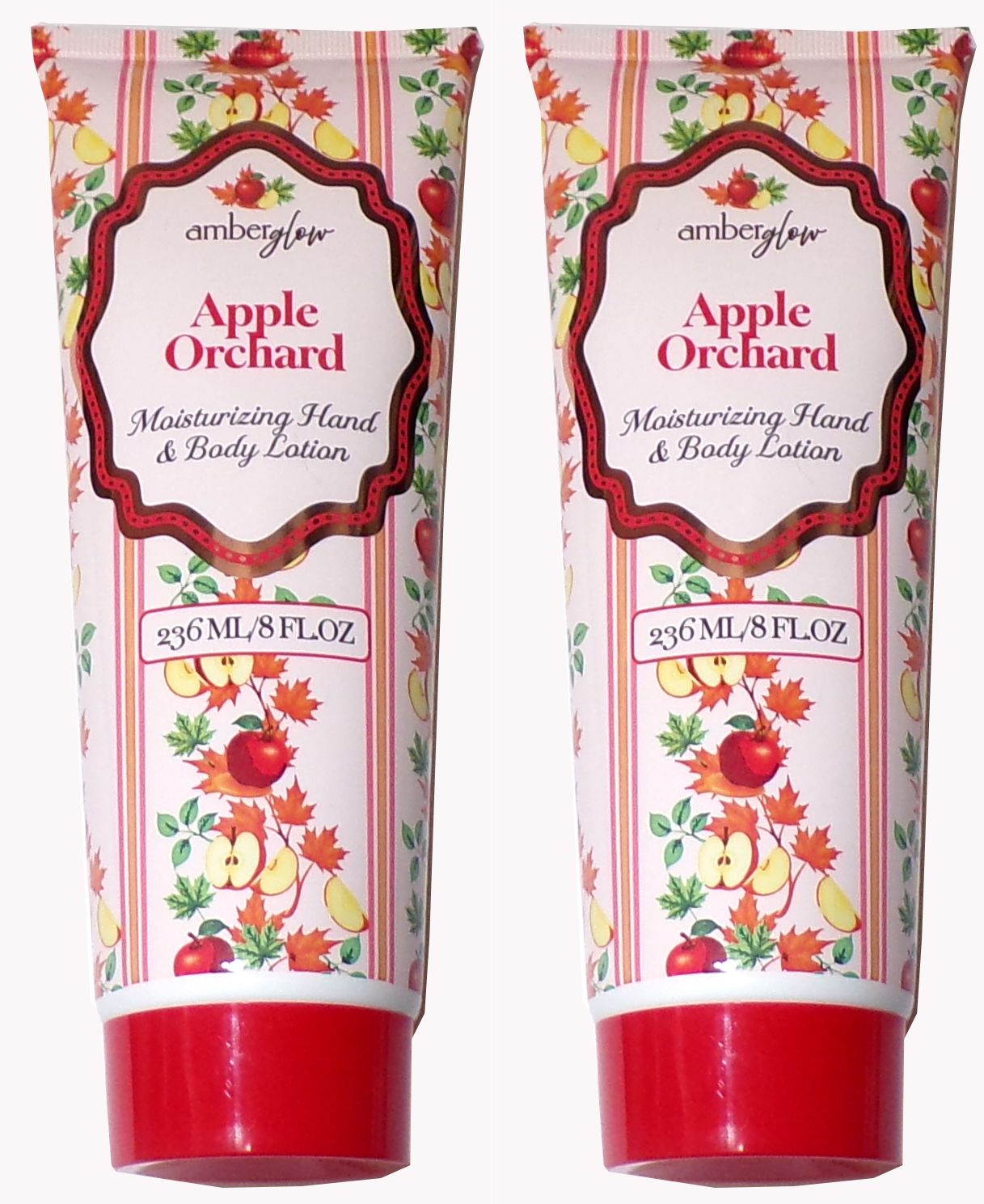 Amber Glow Hand and Body Lotions - Apple Orchard Moisturizing (Set of 2)