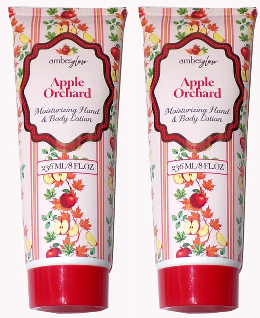 Amber Glow Hand and Body Lotions - Apple Orchard Moisturizing (Set of 2)