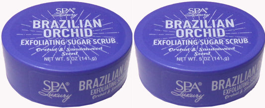Spa Luxury Brazilian Orchid Exfoliating / Sugar-Scrub 5 oz (Set of 2)
