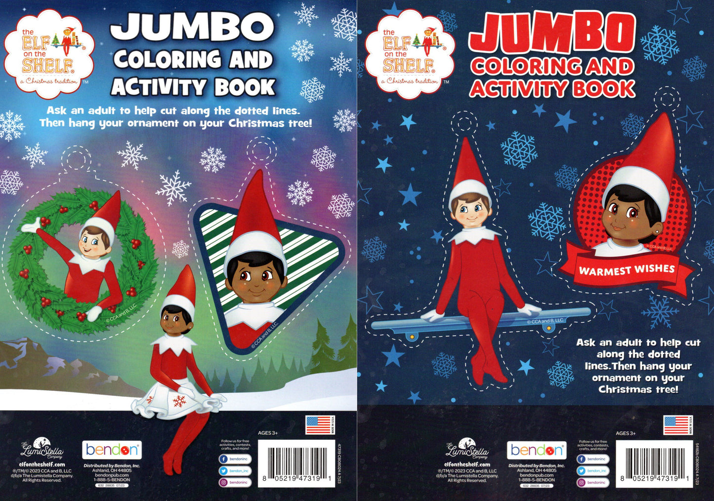 The Elf on The Shelf - Holiday and Christmas - Christmas Jumbo Coloring & Activity Book (Set of 2 Books) v2