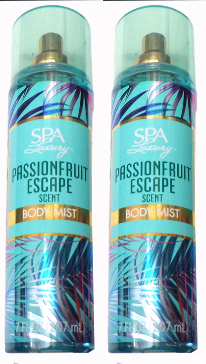 Spa Luxury Passion Fruit Scent Body Mist , 7 fl oz (Set of 2)