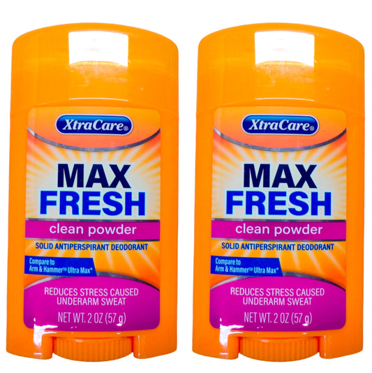 Extra Care Antiperspirant Deodorant Max Fresh Clean Powder 2.0 oz (Set of 2)