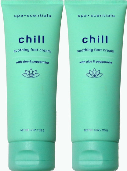SPA SCENTIALS CHILL SMOOTHING FOOT CREAM ALOE & PEPPERMINT (Set of 2)