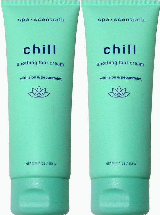 SPA SCENTIALS CHILL SMOOTHING FOOT CREAM ALOE & PEPPERMINT (Set of 2)