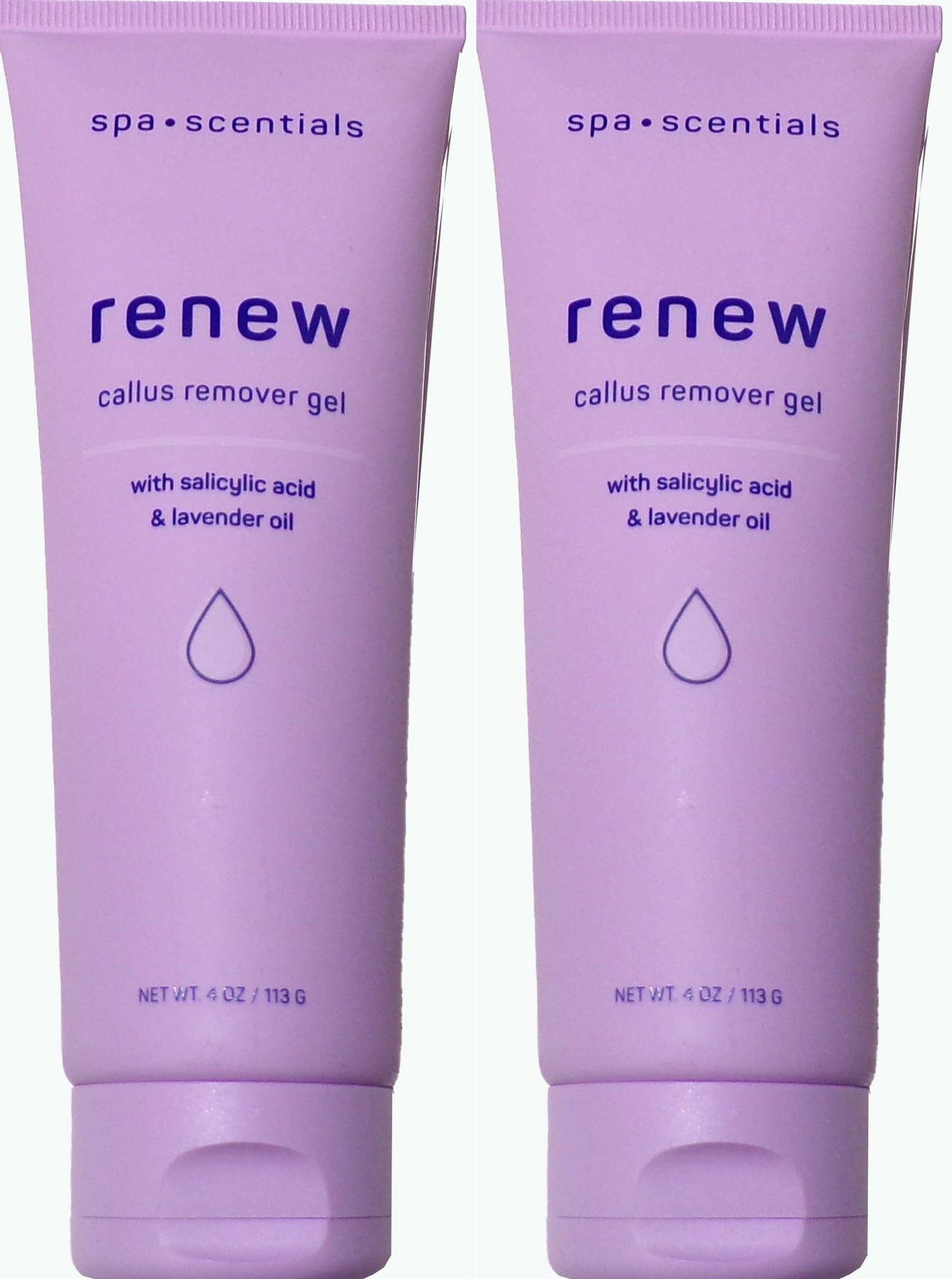 SPA SCENTIALS RENEW FOOT CALLUS REMOVER GEL SALICYLIC ACID & LAVENDER OIL (Set)