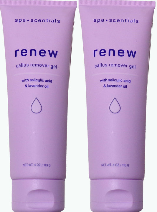 SPA SCENTIALS RENEW FOOT CALLUS REMOVER GEL SALICYLIC ACID & LAVENDER OIL (Set)