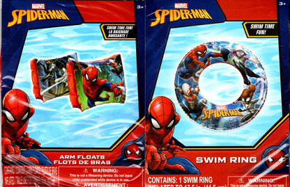 Spider-Man - Swim Ring 17.5` & 2 Arm Floats Swim 5.8 in