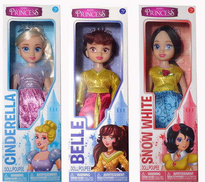 Fairytale Princess - Belle, Snow White, Cinderella - Fairytale Doll (Set)