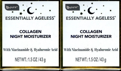 b.pure Essentially Ageless Collagen Night Moisturizer 1.5 oz. (Set of 2 Pack)