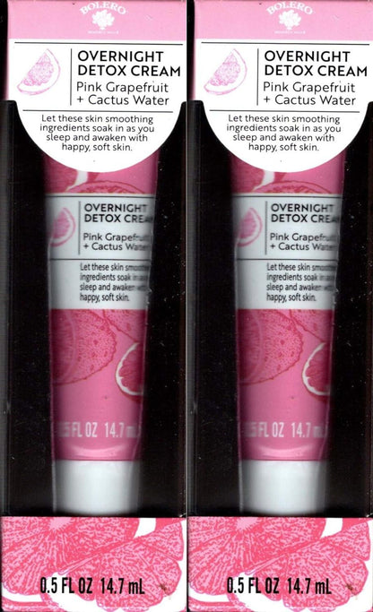 Overnight Detox Cream Pink Grapefruit + Cactus Water 5fl oz (Set of 2 Pack)
