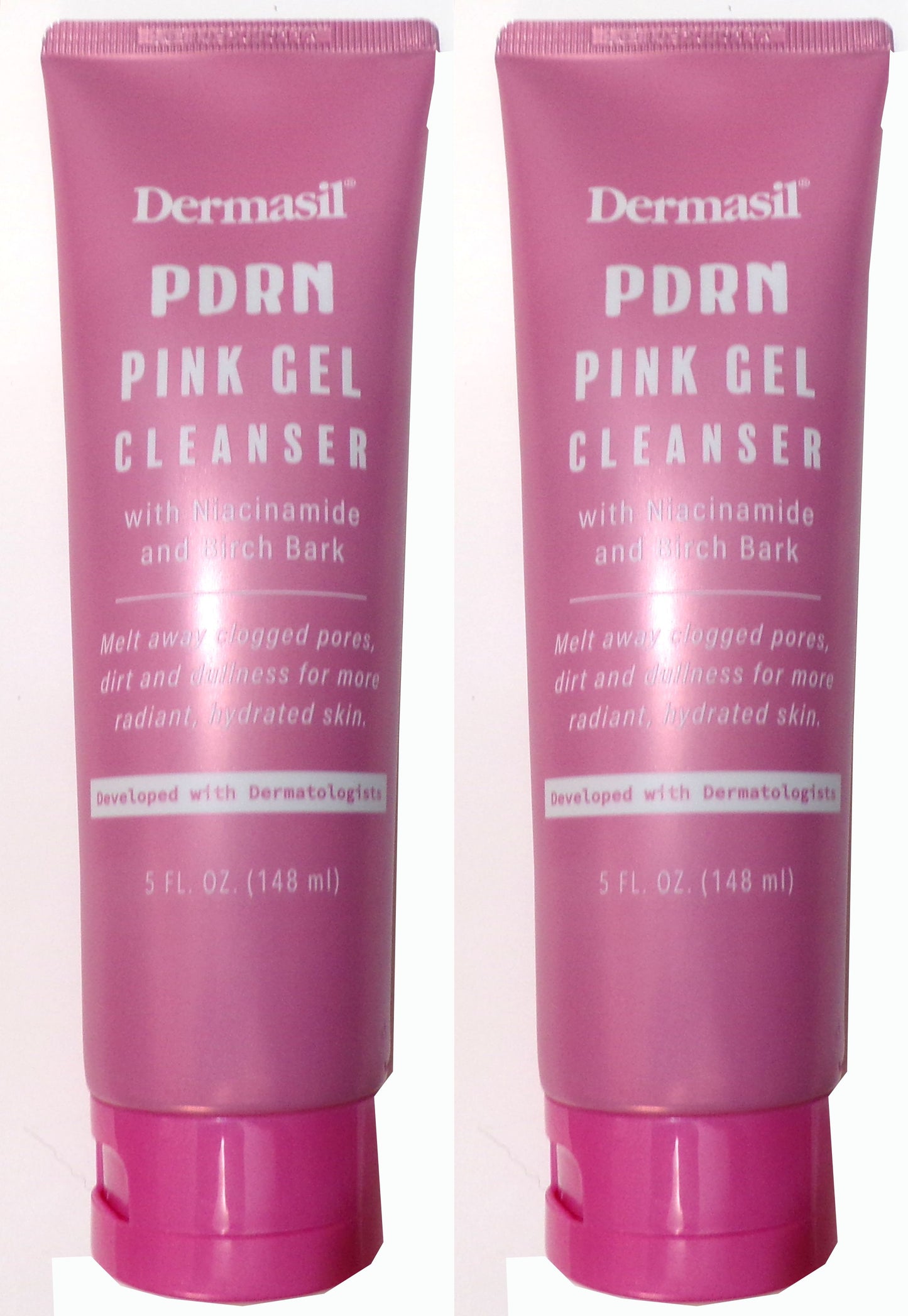 Dermasil PDRN Pink Gel Cleanser with Niacinamide and Birch Bark 2-Pack, 10 fl.