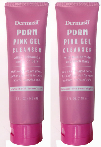 Dermasil PDRN Pink Gel Cleanser with Niacinamide and Birch Bark 2-Pack, 10 fl.