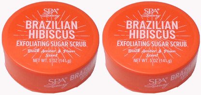 Spa Luxury Brazilian Hibiscus Exfoliating / Sugar-Scrub 5 oz (Set of 2)