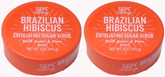 Spa Luxury Brazilian Hibiscus Exfoliating / Sugar-Scrub 5 oz (Set of 2)