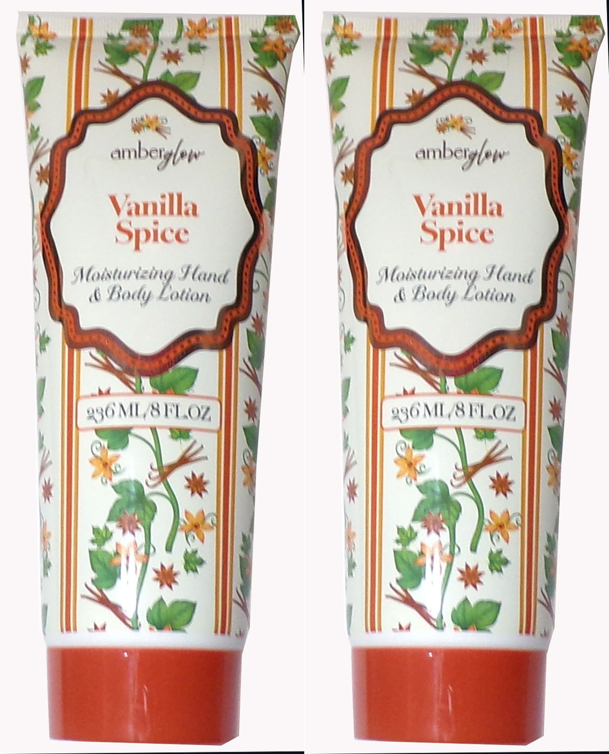 Share Amber Glow Hand and Body Lotions - Vanilla Spice Moisturizing (Set of 2)