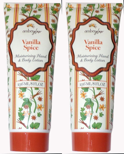 Share Amber Glow Hand and Body Lotions - Vanilla Spice Moisturizing (Set of 2)