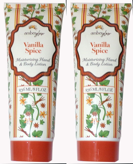 Share Amber Glow Hand and Body Lotions - Vanilla Spice Moisturizing (Set of 2)