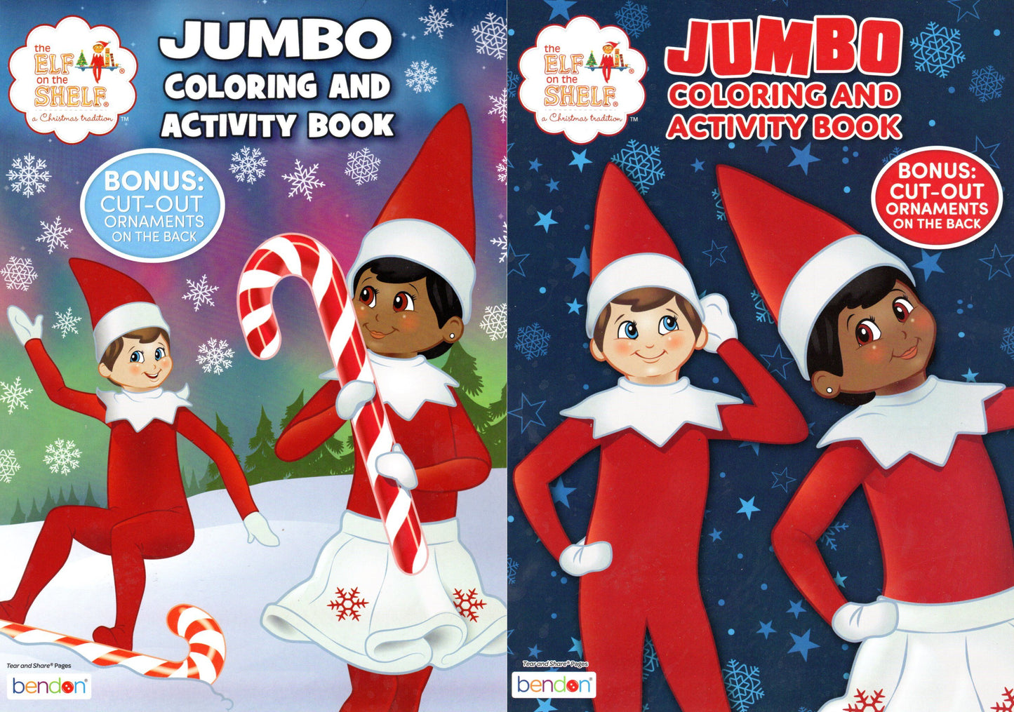 The Elf on The Shelf - Holiday and Christmas - Christmas Jumbo Coloring & Activity Book (Set of 2 Books) v2