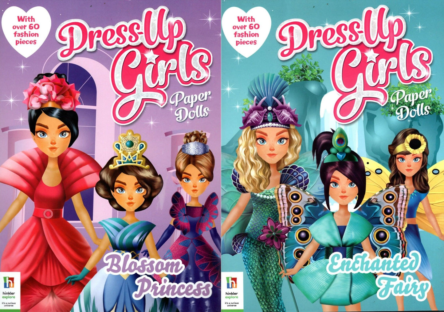 Dress-Up Girls Paper Dolls - Enchanted Fairs & Blossom Princess - Children Book
