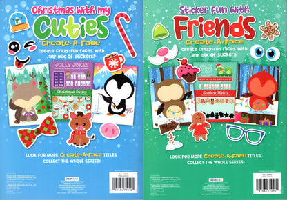 Christmas Sticker Book - (Cuties, Friends) (Set of 2 Books)