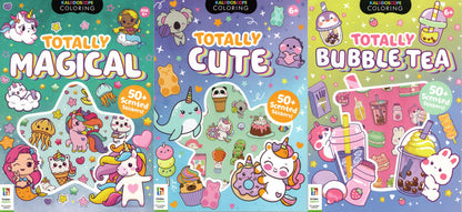 Kaleidoscope Coloring Book - Totally Magical, Cute & Bubble Tea (Set of 3 Books)