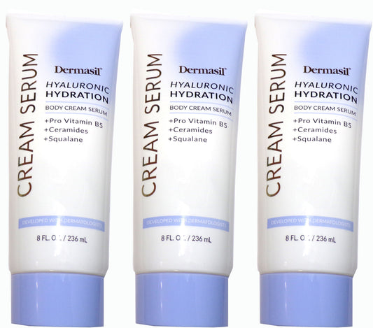 Dermasil Hyaluronic Hydration Body Cream Serum 3-Pack, 8 fl. oz. each