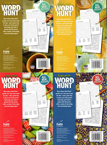 Large Print Word Hunt Vol 177, 178, 179 & 180 4-Pack