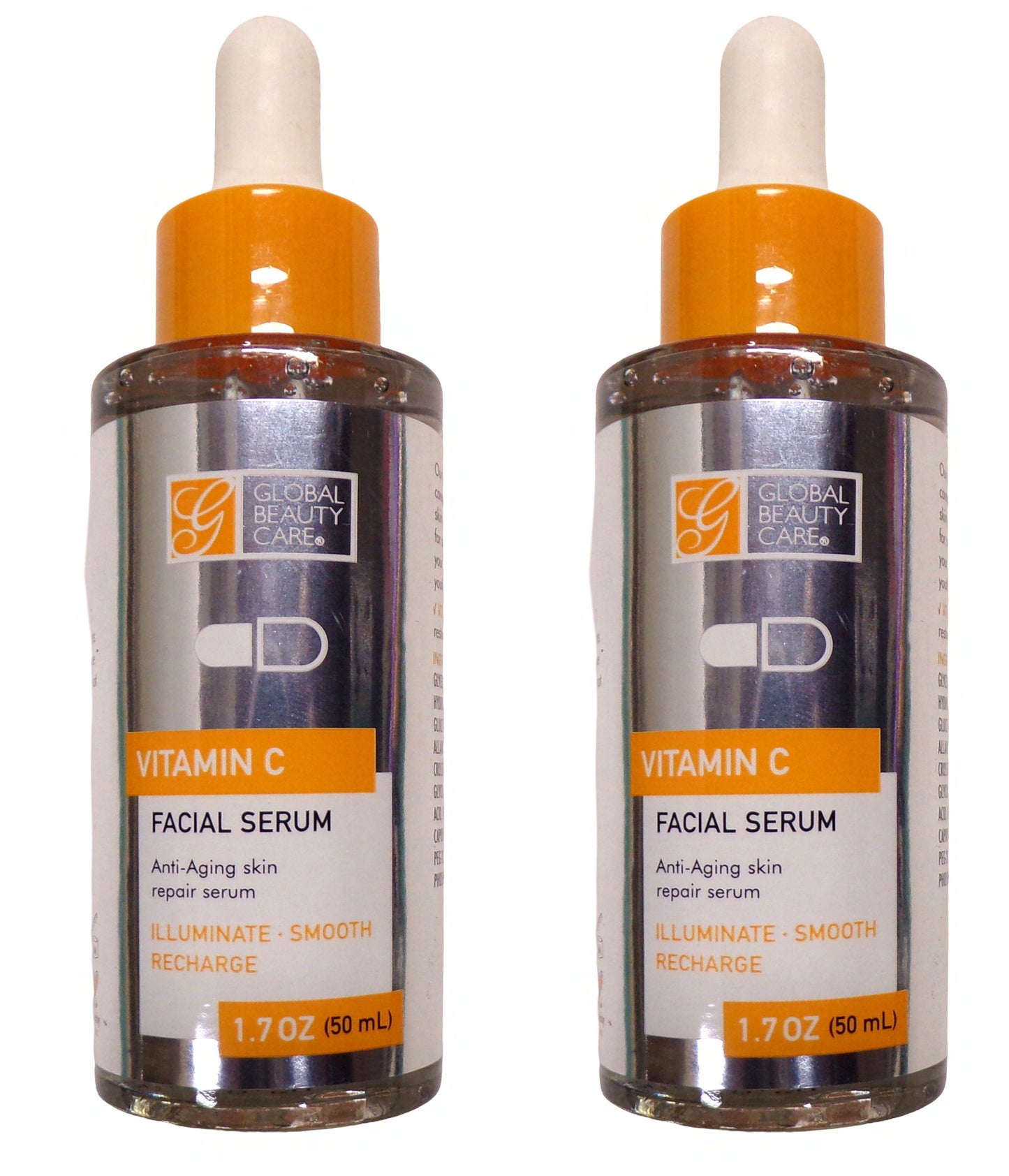 Global Beauty Care Vitamin C Facial Serum 1.7 FlOz (Set of 2 Pack)