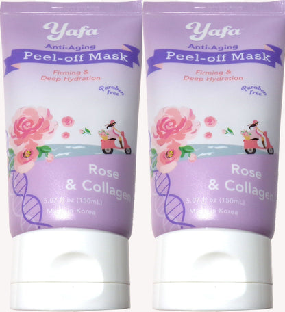 Yafa Anti-Aging Peel-off Mask - Rose & Collagen (2 Pieces)