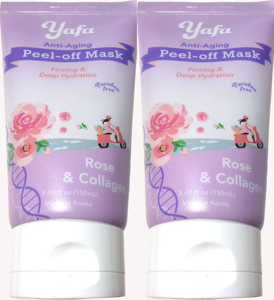 Yafa Anti-Aging Peel-off Mask - Rose & Collagen (2 Pieces)