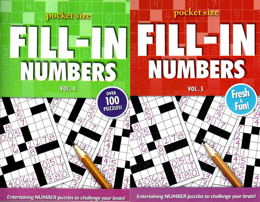 Fill in Numbers - Sharpen Your Memory, Boost Your Brain (Pocket Size) - Vol.4 - 5