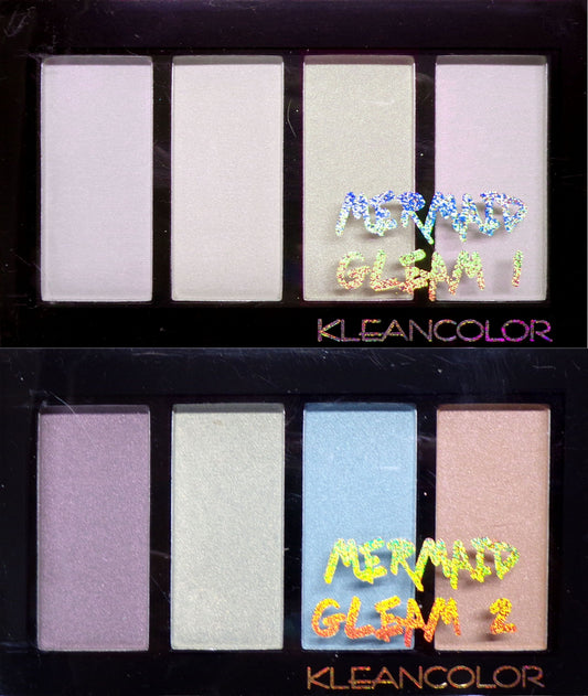 KleanColor Mermaid Cleam 1, 2 prismatic Hightlighter Palette 10 g. Set