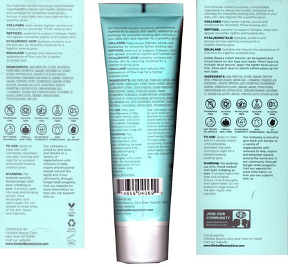 Smooth & Lift Collagen Facial Cleanser, Serum, Eye Cream , Hyaluronic Acid Set