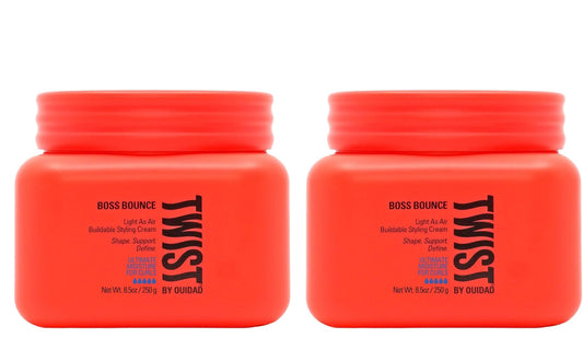 Twin Pack- TWIST Boss Bounce, Buildable Hair Styling Cream Curly Hair-8.5 Set