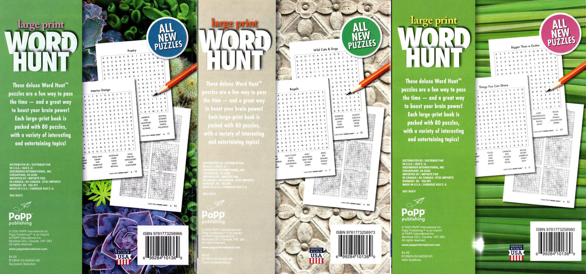 Large Print Word Hunt - All New Puzzles - Vol.89 - Vol.90 - Vol.91