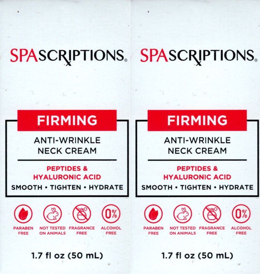 SpaS-Firming Neck Cream - Anti Wrinkle Hyaluronic Acid Peptides (Set of 2 Pack)