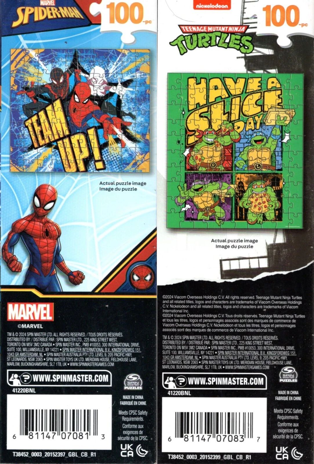 Nickelodeon Teenage Mutant Ninja Turttles & Spider-Man - 100 Jigsaw Puzzle