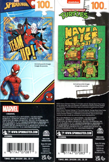 Nickelodeon Teenage Mutant Ninja Turttles & Spider-Man - 100 Jigsaw Puzzle