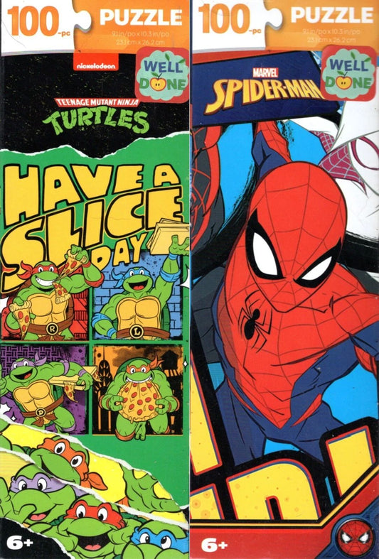 Nickelodeon Teenage Mutant Ninja Turttles & Spider-Man - 100 Jigsaw Puzzle