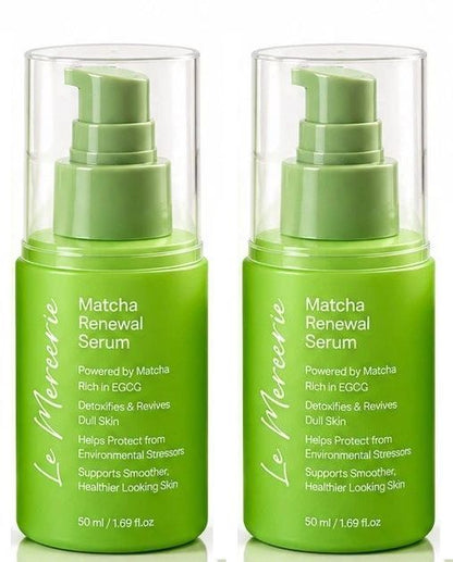 Le Mercerie Matcha Renewal Serum Face Treatment 1.69 fl oz (2-Pack)