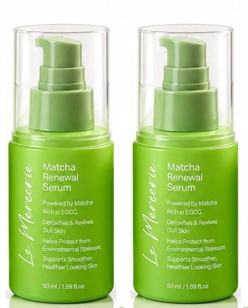 Le Mercerie Matcha Renewal Serum Face Treatment 1.69 fl oz (2-Pack)