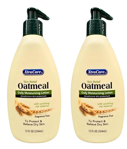 XtraCar.e Oatmeal Daily Moisturizing Lotion, Fragrance Free, Skin Relief for Dry