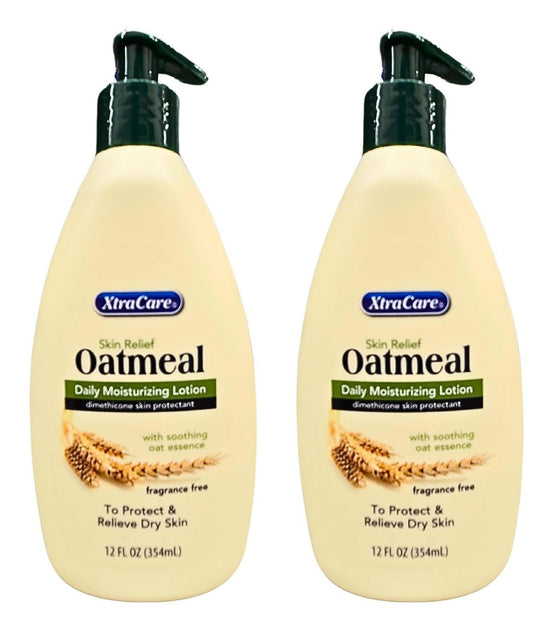 XtraCar.e Oatmeal Daily Moisturizing Lotion, Fragrance Free, Skin Relief for Dry