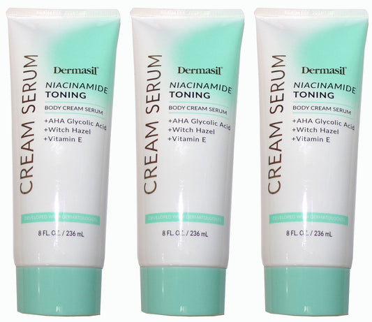 Dermasil Niacinamide Toning Body Cream Serum 3-Pack, 8 fl. oz. each
