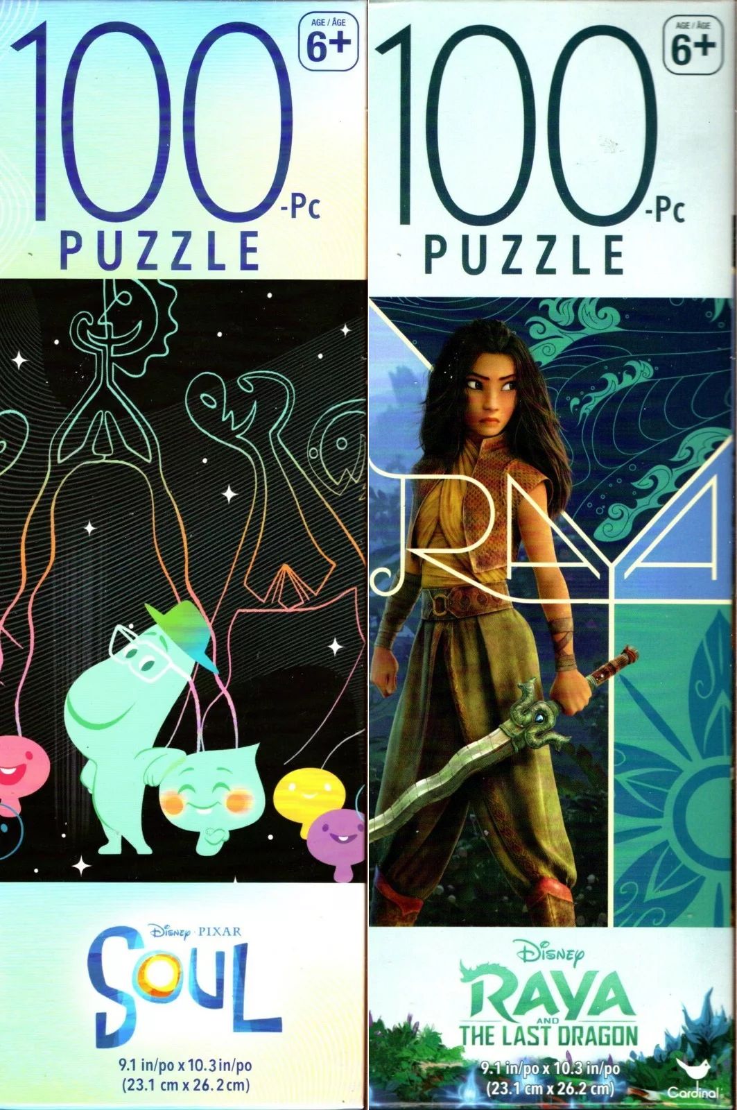 Disney Raya and The Last Dragon & Disney Pixar Soul - 100 Pieces Jigsaw Puzzle